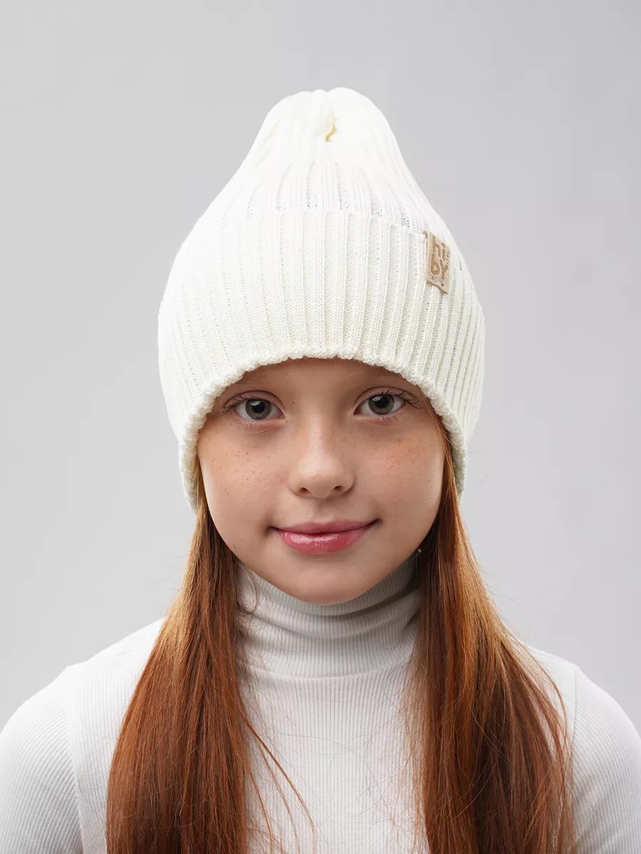 Шапка вязаная белая