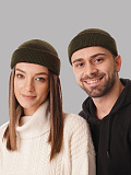 Шапка вязаная хаки