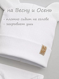Комплект шапка со снудом белый