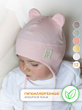 Шапка трикотажная двухслойная розовая
