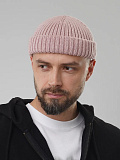 Шапка вязаная розовая