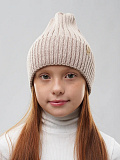 Шапка вязаная бежевая