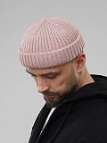 Шапка вязаная розовая