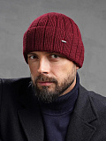 Шапка вязаная бордовая