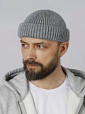 Шапка вязаная серая