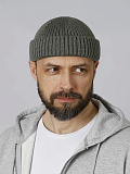 Шапка вязаная серая