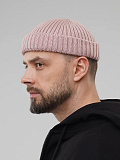 Шапка вязаная розовая