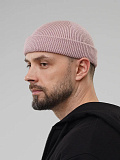 Шапка вязаная розовая