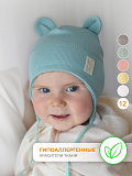Шапка трикотажная двухслойная бирюзовая