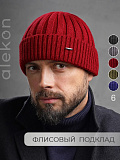 Шапка вязаная красная