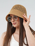 Панама летняя плетеная женская бежевая