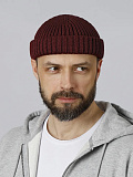 Шапка вязаная бордовая